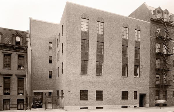 four-story brick building